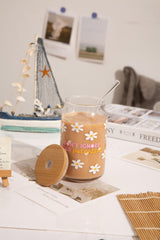 كوب بطبعة زهرة – 16 أونصة. مستوحى من الأزهار	