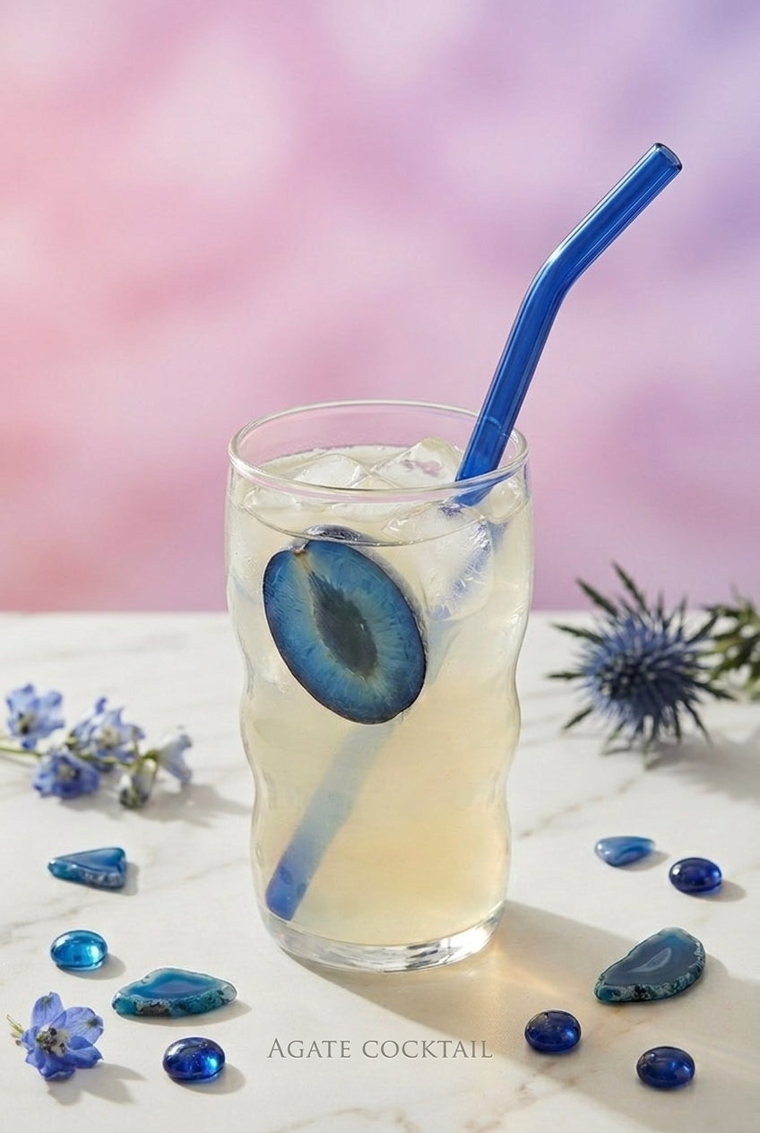 Deep Blue Wave Straw