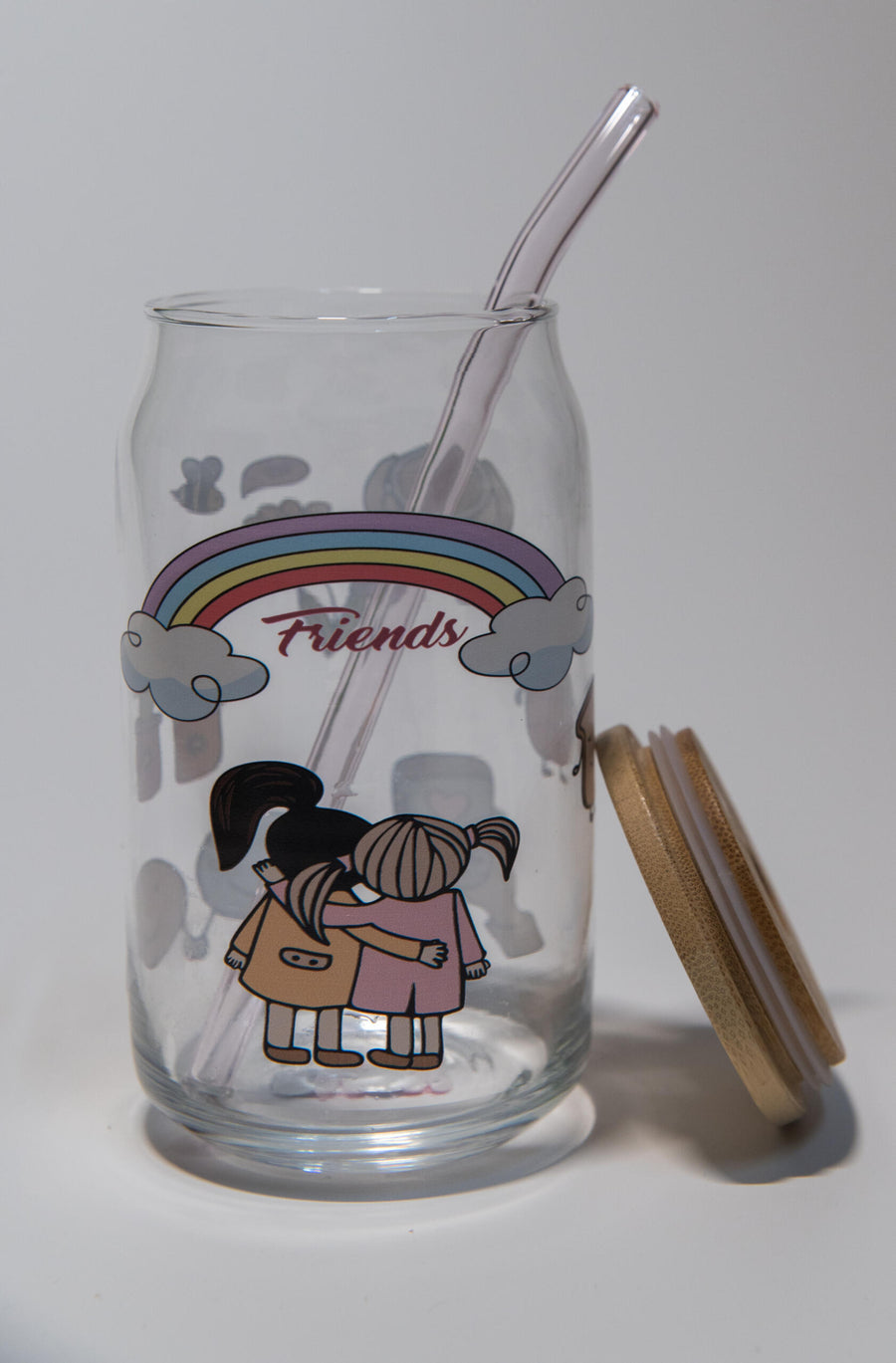 كوب فريندز الزجاجي - 16 أونصة. لأفضل الأصدقاء