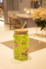 كوب بطبعة زهور – 16 أونصة أواني الشرب مستوحاة من الأزهار
